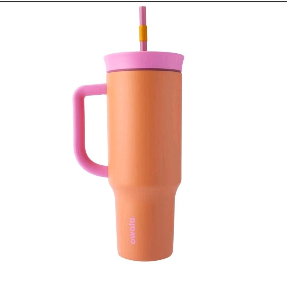 Owala 40oz Tumbler Tangy Tango Orange Pink Lime Stainless Insulated Travel Mug